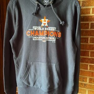 '47 Houston Astros Men L 2017 MLB World Series Championship Navy Blue Hoodie